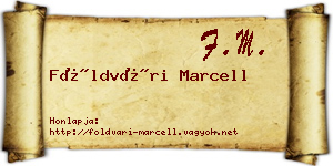 Földvári Marcell névjegykártya